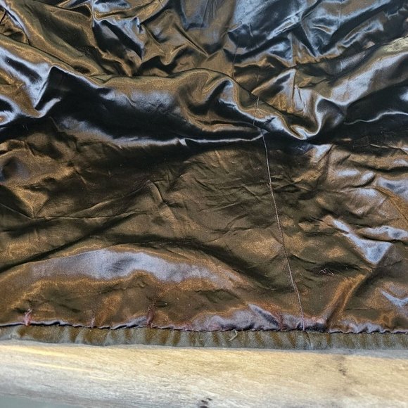 VTG 60s Small Faux Fur Leather Animal Print Leopard Statement Trench Jacket Coat - Picture 13 of 14